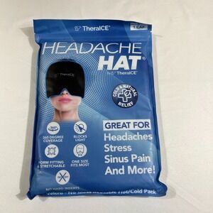 TheraICE Headache Relief Hat Cold Therapy Cap Ice Pack Mask Sinus Stress Tension